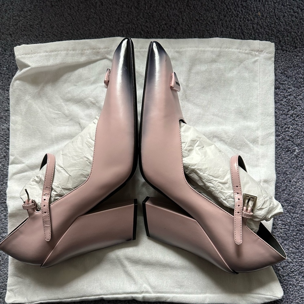 NIB Prada Modellerie Mary Jane pumps pink ombré sz 41 US 11 alabaster heels - Picture 8 of 13